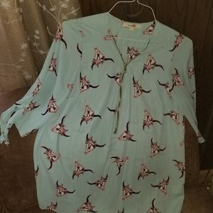 Wishful Park Western Southwest Cowgirl Top Size L